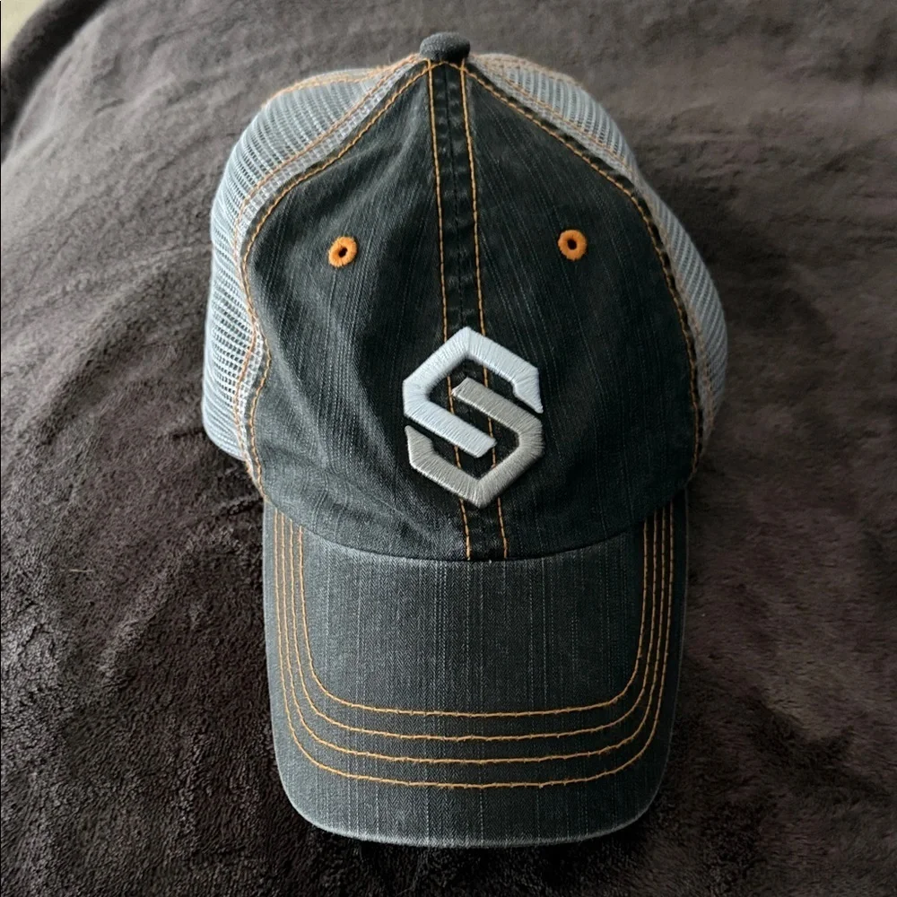 Scentlok Washed Logo Velcro Closure Hat Gray/Orange